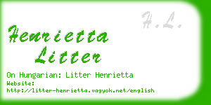 henrietta litter business card